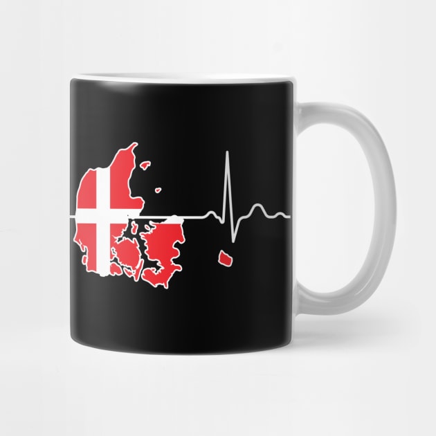 Denmark Danmark heartbeat flag by JeZeDe